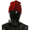 Costume National Red Wool Blend Branded Beanie Hat