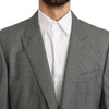 Dolce & Gabbana Gray Slim Fit Formal MARTINI Blazer