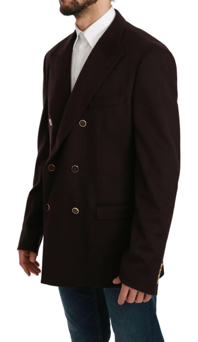 Dolce & Gabbana Bordeaux Cashmere Coat TAORMINA Blazer
