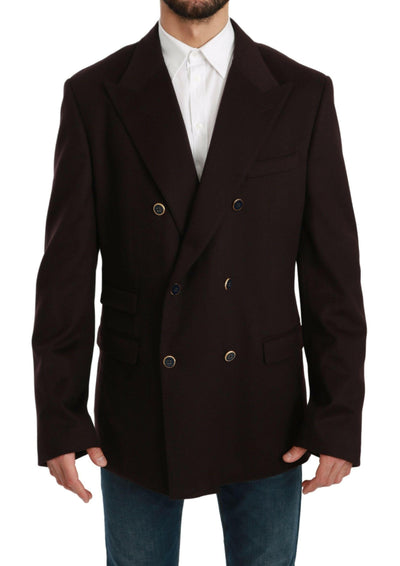 Dolce & Gabbana Bordeaux Cashmere Coat TAORMINA Blazer