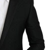 Dolce & Gabbana Black Slim Fit Coat Jacket MARTINI Blazer