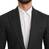 Dolce &amp; Gabbana Grauer NAPOLI Slim Fit Blazer aus Wolle