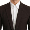Dolce & Gabbana Brown Slim Fit Coat Jacket MARTINI Blazer