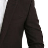 Dolce & Gabbana Brown Slim Fit Coat Jacket MARTINI Blazer