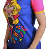 Dolce &amp; Gabbana Lila PIG SUPERGIRL Top Baumwoll-T-Shirt