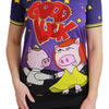 Dolce & Gabbana Purple YEAR OF THE PIG Top Cotton T-shirt