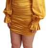 Dolce & Gabbana Yellow Silk Stretch Sheath Bodycon Mini Dress
