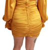 Dolce & Gabbana Yellow Silk Stretch Sheath Bodycon Mini Dress