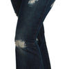 Dolce & Gabbana Blue Denim Cotton Stretch Flared Jeans