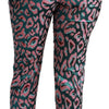 Dolce & Gabbana Multicolor Patterned Cropped High Waist Pants