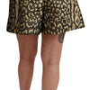 Dolce & Gabbana Black Gold High Waist Mini Cotton Shorts