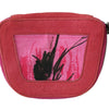PINKO Pink Suede Printed Coin Holder Women Fabric Zippered Purse