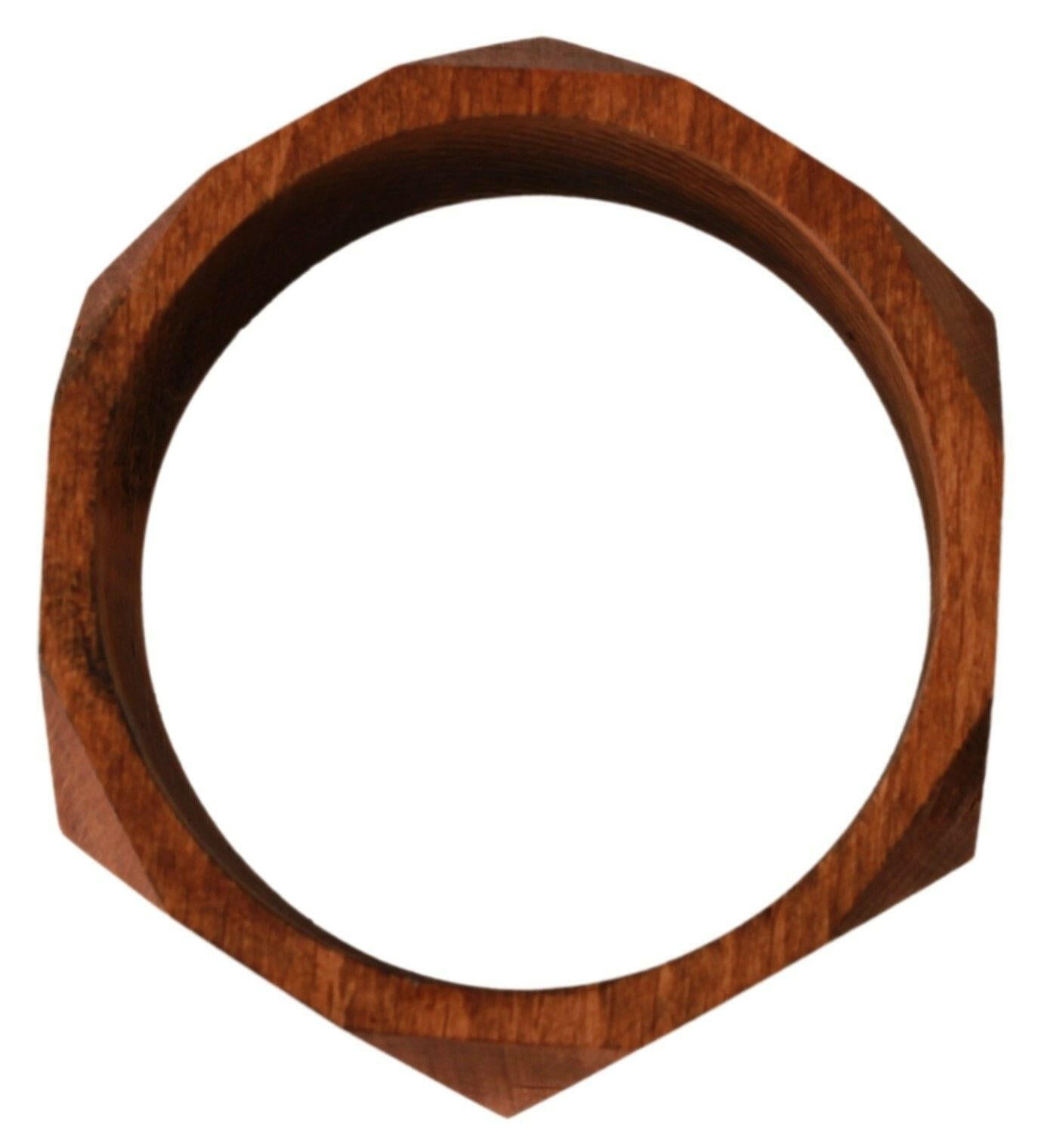 Costume National – Braunes Markenarmband aus Holz