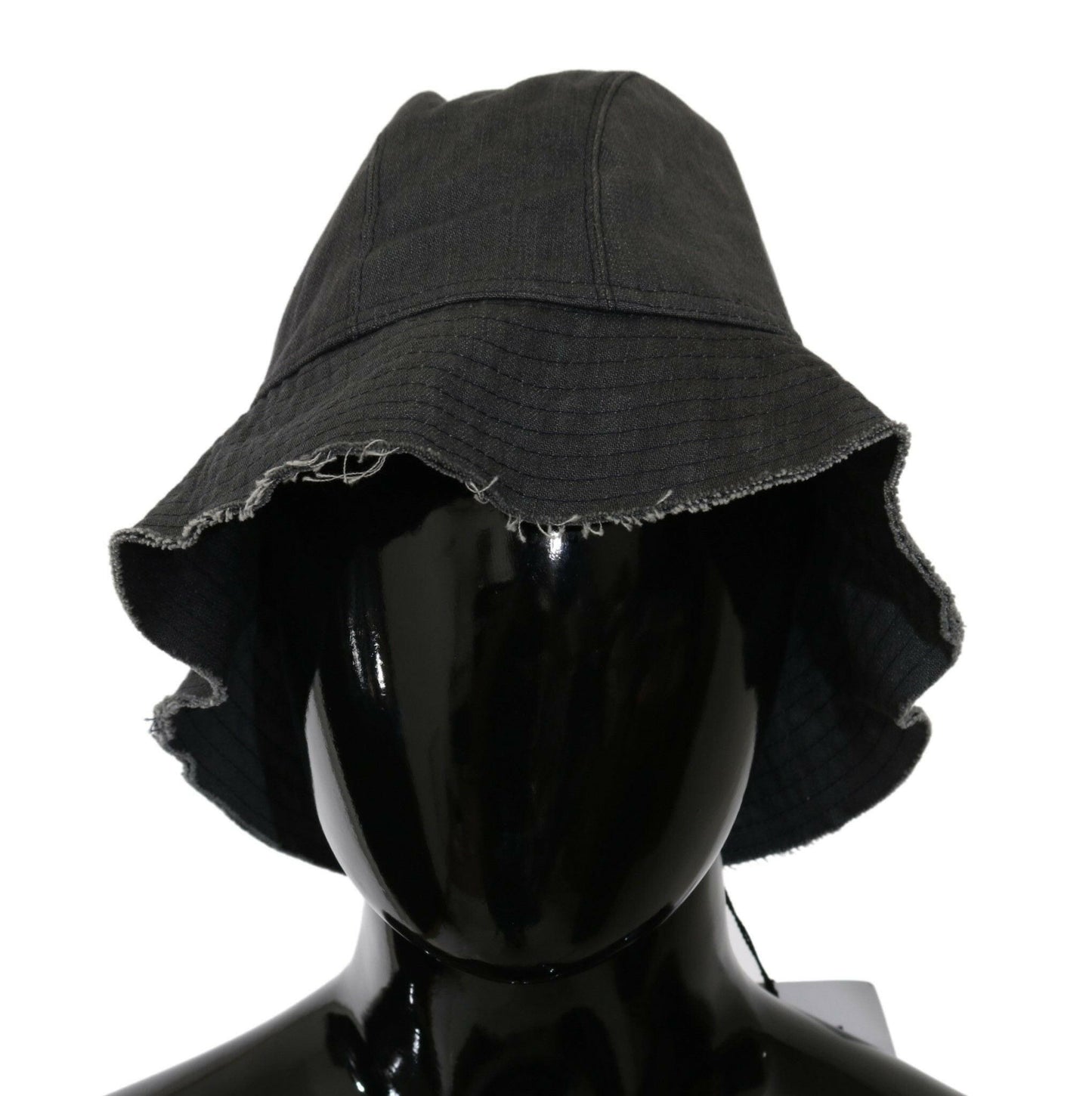 Costume National Black Washed Wide Brim Outdoor Bucket Hat
