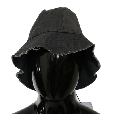 Costume National Black Washed Wide Brim Outdoor Bucket Hat
