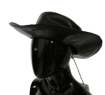Costume National Black Wide Brim Cowboy Solid Hat