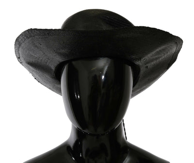Costume National Black Wide Brim Cowboy Solid Hat