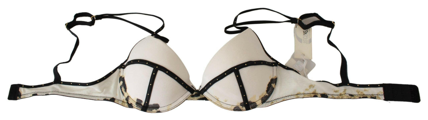 Just Cavalli White Polyester Spandex Push Up Bra Underwear