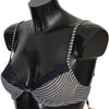 Ermanno Scervino Blue Stripes Lace Reggiseno Bra Underwear
