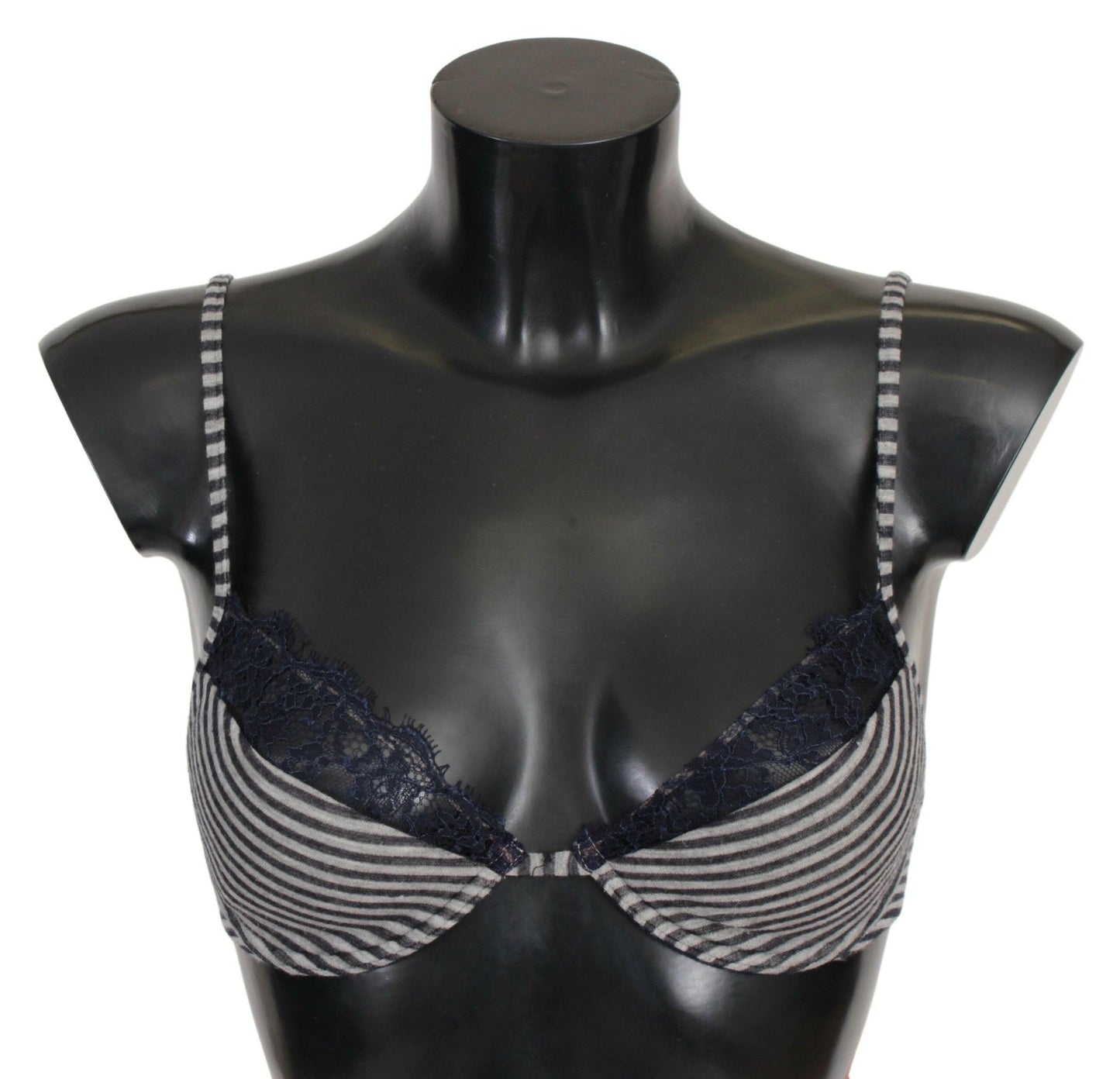 Ermanno Scervino Blue Stripes Lace Reggiseno Bra Underwear