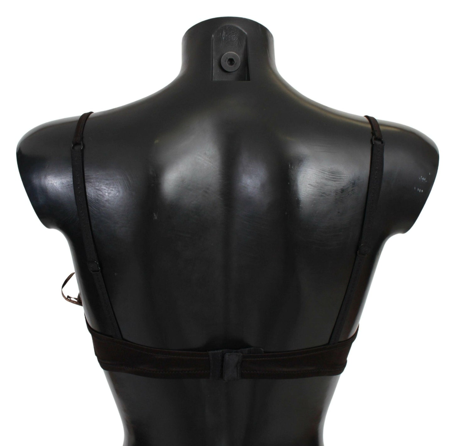 Ermanno Scervino Brown Sequined Balconcino Bra Underwear