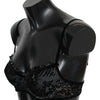 Ermanno Scervino Black Mesh Balconcino Bra Nylon  Underwear