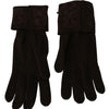 Costume National Brown Wool Knitted One Size Wrist Length Gloves
