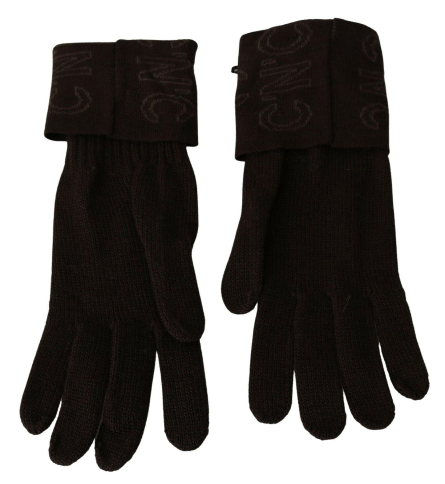 Costume National Brown Wool Knitted One Size Wrist Length Gloves