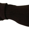 Costume National Brown Wool Knitted One Size Wrist Length Gloves
