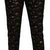 Dolce & Gabbana Black Gold Brocade High Waist Pants