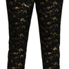 Dolce & Gabbana Black Gold Brocade High Waist Pants