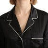 Dolce & Gabbana Black Shirt Silk Stretch Top Blouse