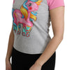 Moschino Graues und rosa Baumwoll-T-Shirt My Little Pony Top