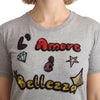 T-shirt en coton à motif pailleté Dolce &amp; Gabbana