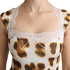 Roberto Cavalli White Brown Camisole Underwear Blouse