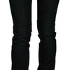 Costume National Black Mid Waist Skinny Denim Cotton Jeans