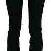 Costume National Black Low Waist Skinny Denim Cotton Jeans