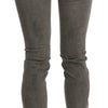 Costume National Gray Low Waist Skinny Denim Cotton Jeans