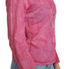 Ermanno Scervino Pink Collared Long Sleeve Shirt Blouse Top