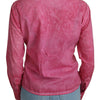 Ermanno Scervino Pink Collared Long Sleeve Shirt Blouse Top