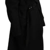 Dolce & Gabbana Virgin Wool Black Blazer Trenchcoat Jacket