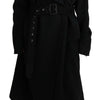 Dolce & Gabbana Virgin Wool Black Blazer Trenchcoat Jacket