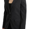 Dolce & Gabbana Gray Single Breasted Blazer Cotton Jacket
