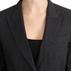Dolce & Gabbana Gray Single Breasted Blazer Cotton Jacket