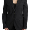 Dolce & Gabbana Gray Single Breasted Blazer Cotton Jacket