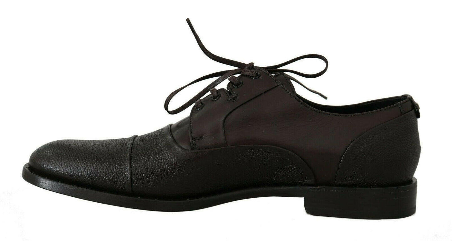 Dolce &amp; Gabbana Braune Lederschnürschuhe für Herren