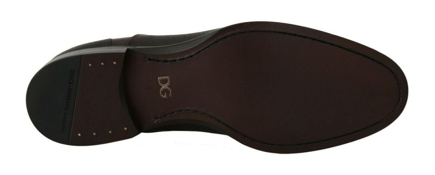 Dolce &amp; Gabbana Braune Lederschnürschuhe für Herren