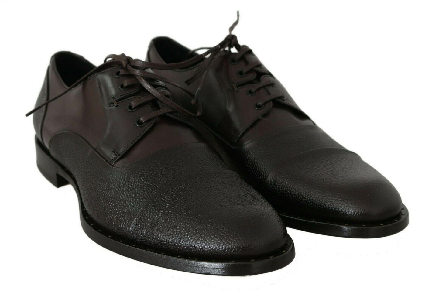 Dolce &amp; Gabbana Braune Lederschnürschuhe für Herren
