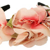 Dolce & Gabbana Pink Silk Black Floral Headband Logo Diadem