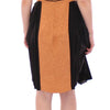 FILOS Black Bronze Silk Sleeveless Above Sheath Dress